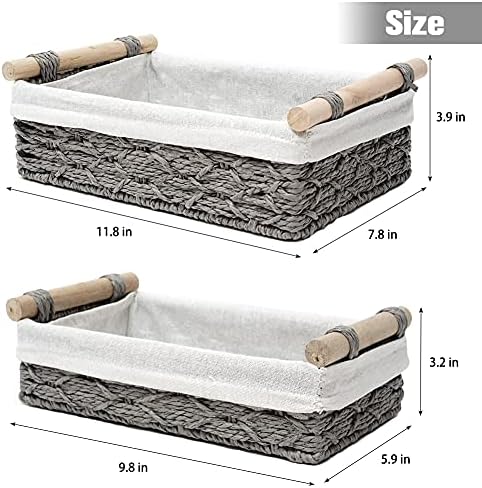Storage Wicker Basket for Organizer Baskets for Shelves Organizing - Image 7