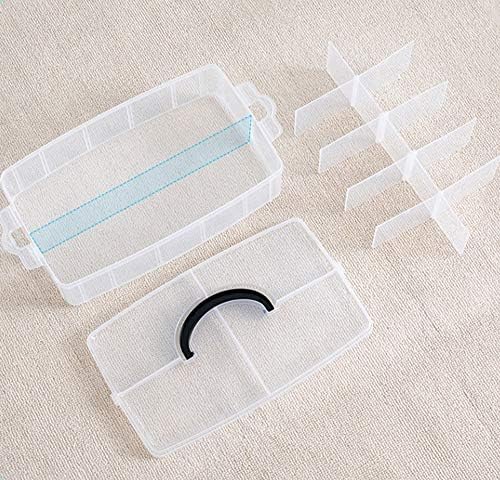 Sooyee 6 Tier Stackable Craft Organizers and Storage Box, Clear - Image 4