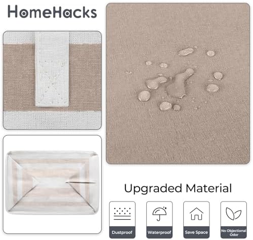 HomeHacks 2 Pack Large Laundry Baskets, Laundry Hampers Bags (Khaki 75Lx2) - Image 5