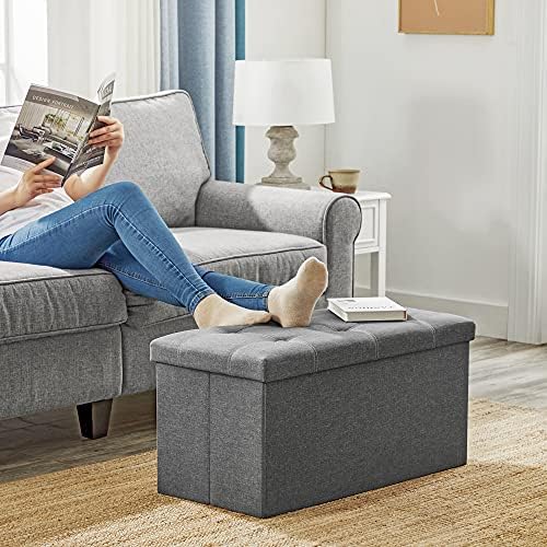 SONGMICS Ottoman Storage Bench, 21 Gal. Folding Chest, Holds 660 lb - Image 5