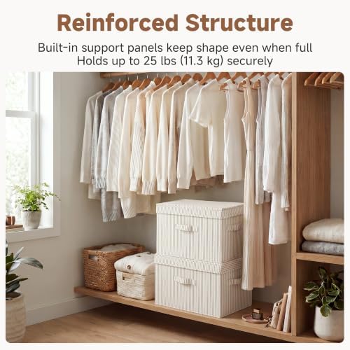 StorageWorks Fabric Storage Bins with Lids, Closet Storage Bins - Image 6