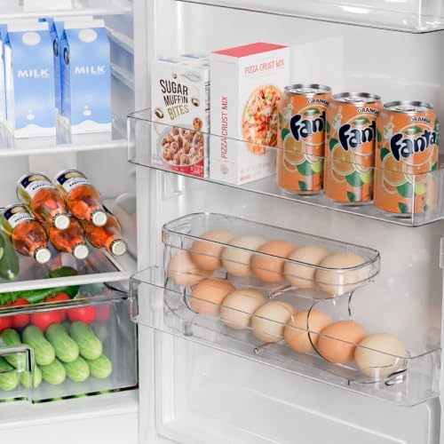 Egg Holder with Lid for Fridge, FIFO Egg Roller for Eggs 12 Count, Clear - Image 4