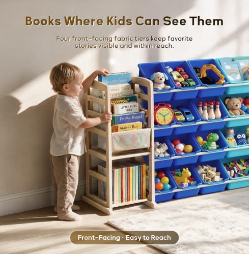 【 In 】 Stuffed Animal Storage kid toy Organizer Bins for Boys Kids Room - Image 5