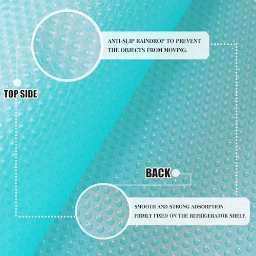 10Pcs Refrigerator Liners, Washable Fridge Liner Shelf Mats Refrigerator Pads for Cupboard Cabinet Drawer Home Kitchen Accessories Organization (Blue) - Image 5