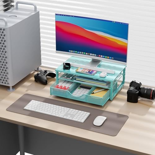 gianotter Computer Monitor Stand Riser with Drawer - Image 2