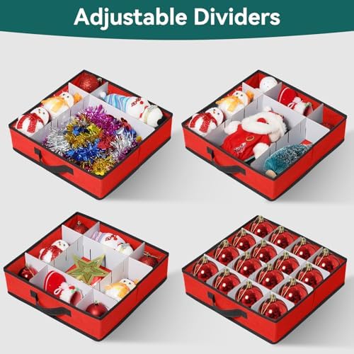 Christmas Ornament Storage Box ,8 Trays,128-3" Holiday Ornament Container - Image 3