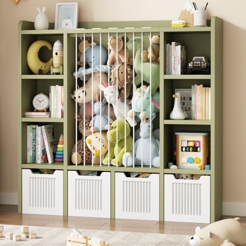 Toy Storage Organizer with Stuffed Animal Storage, Green by LEFURTURE