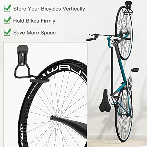 Housolution Bike Wall Mount with Fixed Hook, [4 Pack] Bike Storage Rack - Image 3