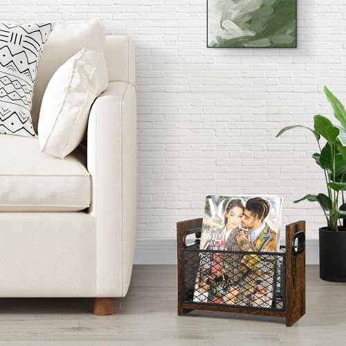 YINMIT Magazine Holder, Small Magazine Rack Floor, Book Storage Basket - Image 3