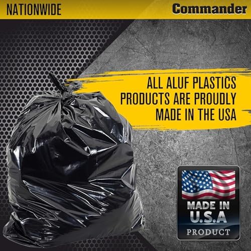 Commander 55 Gallon 3 MIL (eq) Heavy Duty Contractor Bags with Flap Ties - 36" x 56" with flaps - Pack of 10 - For Contractor, Industrial, & Outdoor - Image 6