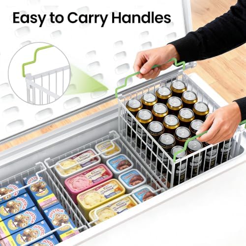 Freezer Organizer Bins, 6 Pack Enlarged Baskets for 5-9 Cu.FT Deep Freezer - Image 6
