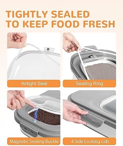 20-23 Lbs Dog Food Storage Container,Collapsible Dog Food Container - Image 3