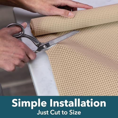 EasyLiner Select Grip Shelf Liner - Easy to Install & Cut to Fit - Non Slip, Non Adhesive, Drawer Shelf & Cabinet Liner for Kitchen, Bathroom, Pantry Cupboards, 20 in x 24 ft, Black - Image 6