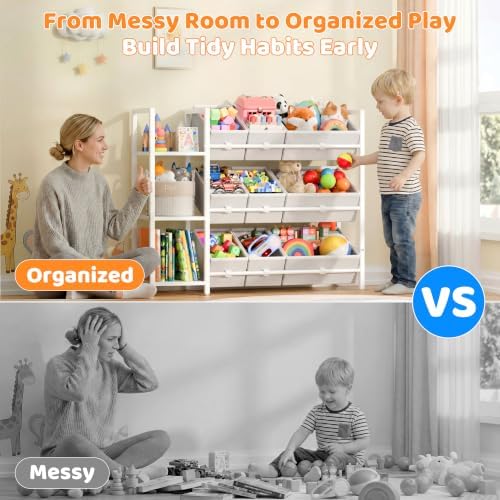 CODACE Kids Toy Organizers and Storage - Toy Shelf for Playroom, Kids Room - Image 3