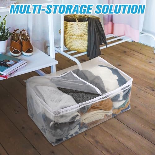 Large Storage Bag for Clothes, Jumbo Zipper Totes - Image 3