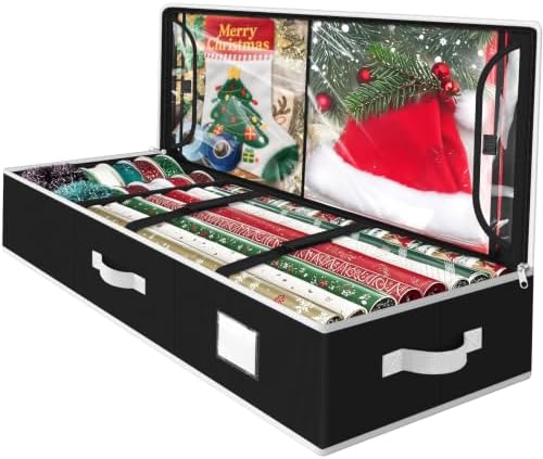 Wrapping Paper Organizer Storage, Christmas Wrapping Paper Storage, Black by Unknown