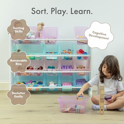 Humble Crew Kids Toy Organizer with 16 Bins, 4 Tier Storage for Playroom - Image 5
