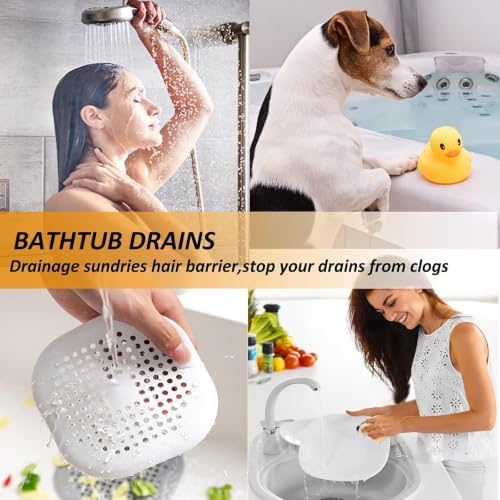 Bovinde Hair Drain Catcher,Square Cover for Shower 4 Pack (Jet Black) - Image 4