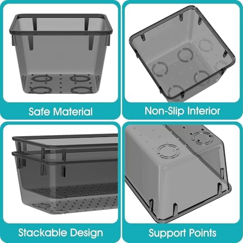33 PCS Plastic Drawer Organizers Set, 4 Size Desk Drawer Organizer Trays - Image 3