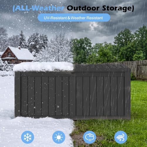 Outdoor Storage Box Waterproof, 155 Gallon Deck Box For Patio Storage - Image 4