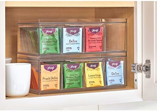 iDesign XL Tea Bag Organizer, Clear, 4-Section - Image 4