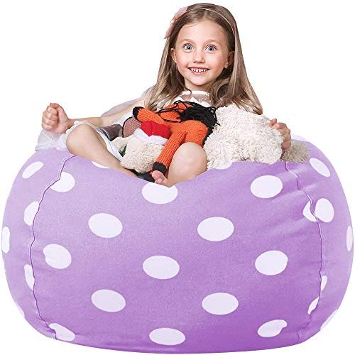 WEKAPO Stuffed Animal Storage Bean Bag Chair Cover for Kids by Wekapo