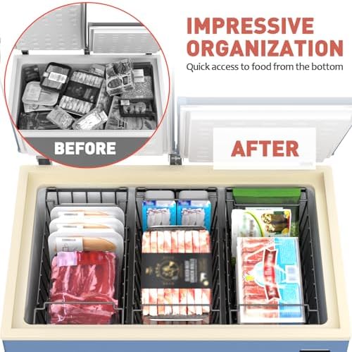 Goovilla Freezer Organizer Bins for 5-7 Cu.FT Chest Freezer, 4 Pack Black - Image 5