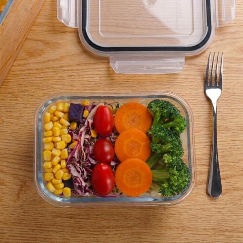 Vtopmart 5Pack 22oz Glass Storage Containers with Lids, Green - Image 7