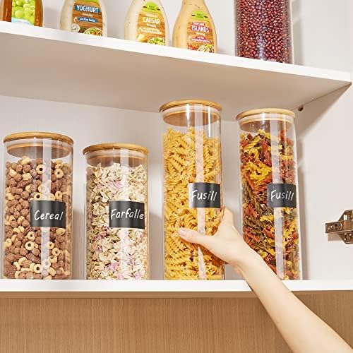 Vtopmart 70oz Glass Food Storage Jars with Airtight Bamboo Lids, 3 Pack - Image 4