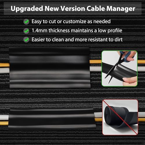 ZhiYo 8.2ft Cord Cover for Wires on Floors or Walls, 2.2in Wide, Brown - Image 5