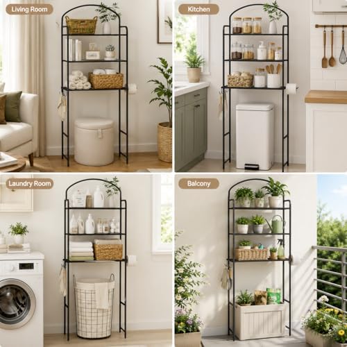 3 Tier Over The Toilet Storage Rack, Bathroom Organizer - Image 7