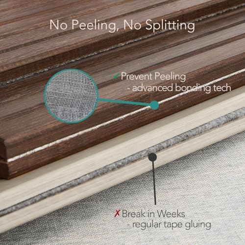 Detor Couch Cup Holder Tray with Super Anti-Slip Pad, Large 4.5" x 4.5" Organizer, Brown-Stained Bamboo Finish, Enhanced Non-Slip Felt Base, Durable Bamboo Slats, Fits Armrests 5.5" and Wider - Image 6