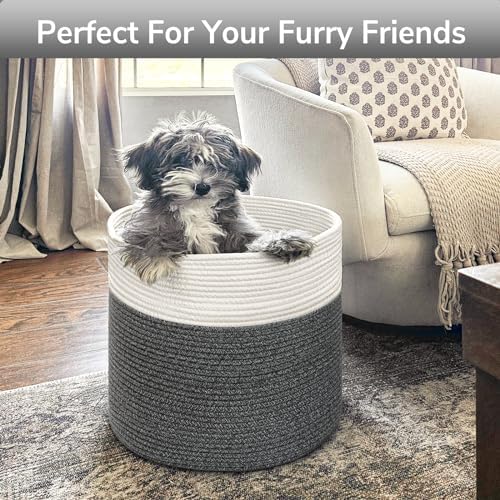 Goodpick Woven Blanket Basket Living Room, Toy Bin for Playroom, 45L - Image 5