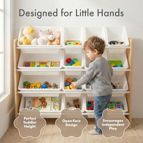 Humble Crew Kids Toy Organizer with 16 Bins, 4 Tier Storage for Playroom - Image 2