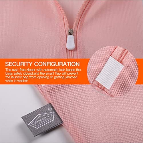 Lingerie Bag for Washing Delicates, Laundry Bag for Delicates, Pink, L+M - Image 5