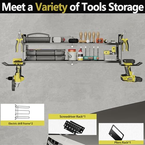 AZERPIAN Power Tool Organizer Heavy Duty Wall Mount Drill Tools Holder - Image 4