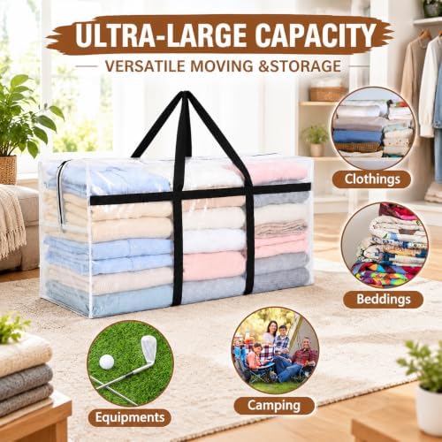 Windyun 4 Pack 75 Gallon Extra Large Moving Bags XXL Heavy Duty Storage Bag - Image 4