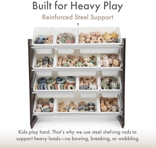 Humble Crew Kids Toy Organizer with 12 Bins, 4 Tier Storage for Playroom - Image 5
