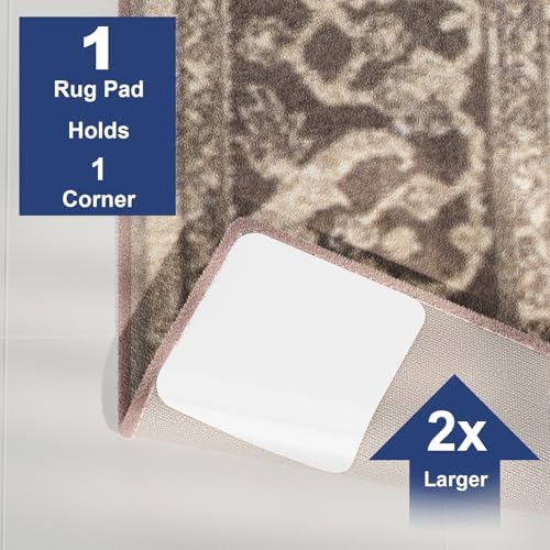 Home Techpro Double Sided Rug Pad Gripper for Hardwood Floors No Damage, New Materials to Non Slip Rug Pads, Under Rug Carpet Tape : Keep Your Rug in Place & Make Corner Flat - Image 4