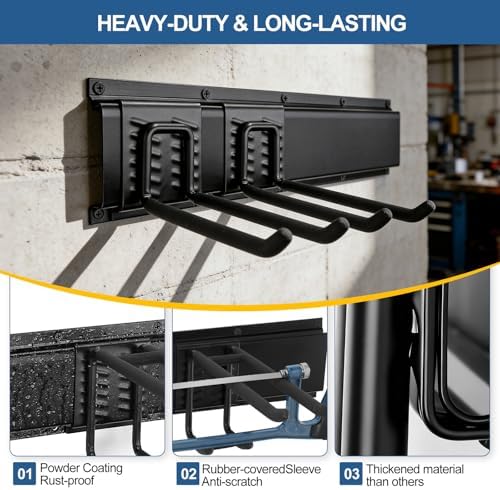 Garage Tool Organizer Wall Mount 49.5", 520lbs Heavy Duty Rack - Image 5