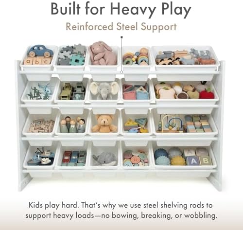 Humble Crew Kids Toy Organizer with 20 Bins, 4 Tier Storage for Playroom - Image 4