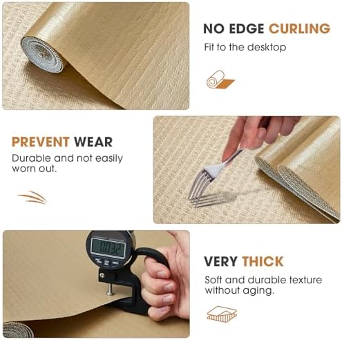 Drawer and Shelf Liner for Kitchen Cabinets, Beige, 24IN X 10FT - Image 6