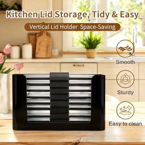 Food Storage Container Lids Organizer for Rubbermaid Brilliance Nap-On Lids - Image 4