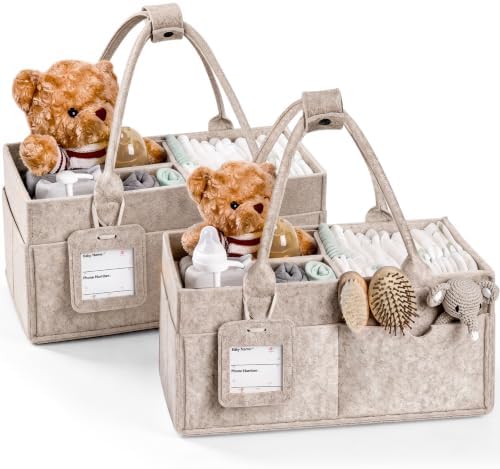 GEMII 2PCS Diaper Caddy Organizer, Large Baby Caddy Organizer with Handle by Unknown