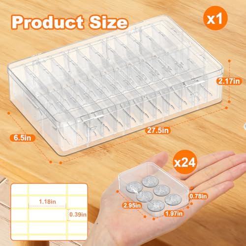 24 Pcs Bead Organizer Box, Clear Plastic Bead Storage Containers - Image 2