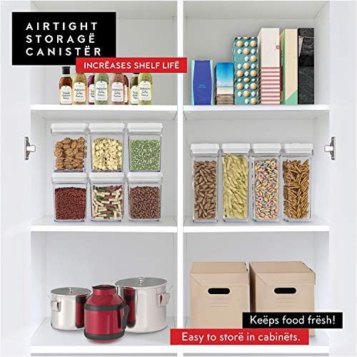 DWËLLZA KITCHEN Airtight Food Storage Containers with White Lids 1.7L - 4 Pc Air Tight Pantry Storage Containers Clear Kitchen Organization and Storage Set BPA-Free - Keeps your Food Fresh & Dry - Image 2