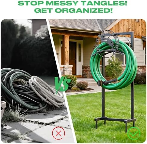 FLORA GUARD Garden Hose Holder Stand, Heavy Duty Freestanding Hose Rack - Image 6