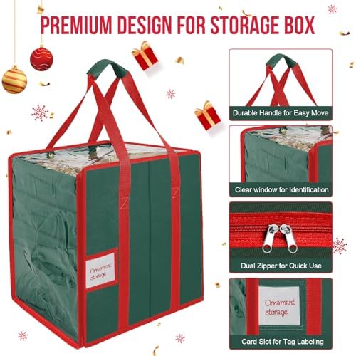 Christmas Ornament Storage Box,5 Tier Holds Up to 100-3” Holiday Décor - Image 4