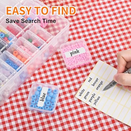 Bead Organizer Box, 90pcs Small Clear Plastic Storage Containers, Craft Storage Box Features Hinged Lid and Labels, Mini Boxes for Bracelets, Jewelry, Diamonds, Clay Beads, Screws, Seeds, Small Parts - Image 4