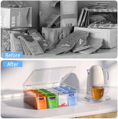 Tea Bag Organizer With Lid: XXL Tea Box for Tea Organizer And Storage - Image 4